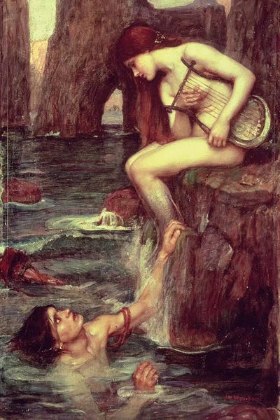 Pre-Raphaelite: The Siren, c.1900  by John William Waterhouse