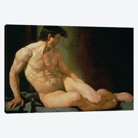 Male Nude Canvas Print #BMN10879} by Joseph Galvan Canvas Wall Art