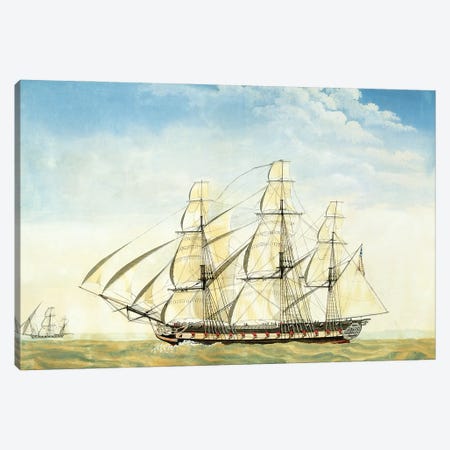 The frigate USS Essex  Canvas Print #BMN10880} by Joseph Howard Canvas Art Print