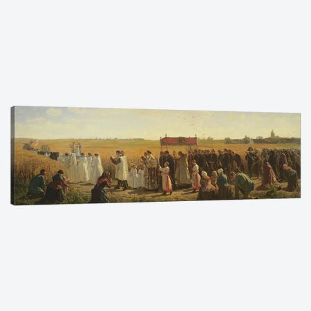 The Blessing of the Wheat in the Artois, 1857  Canvas Print #BMN10888} by Jules Breton Art Print