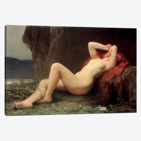 Mary Magdalene in the Cave, 1876  Canvas Print #BMN10891} by Jules Joseph Lefebvre Canvas Art