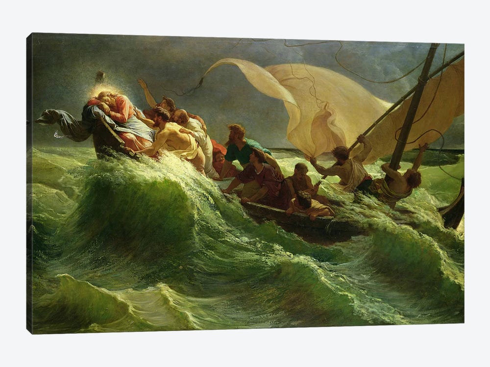 Christ Asleep in his Boat  by Jules Joseph Meynier 1-piece Canvas Art Print