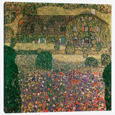 Country House By The Attersee, c.1914 Canvas Print #BMN1089} by Gustav Klimt Canvas Wall Art