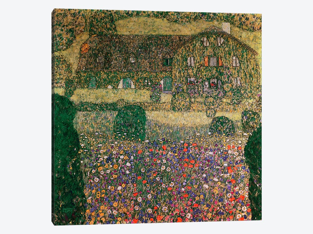 Country House By The Attersee, c.1914 by Gustav Klimt 1-piece Canvas Art