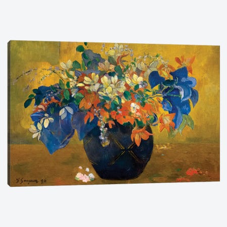 A Vase of Flowers, 1896  Canvas Print #BMN10901} by Paul Gauguin Canvas Wall Art