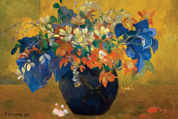 Paul Gauguin: A Vase of Flowers, 1896  by Paul Gauguin
