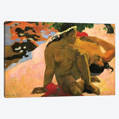 Aha oe Feii , 1892  Canvas Print #BMN10902} by Paul Gauguin Canvas Artwork