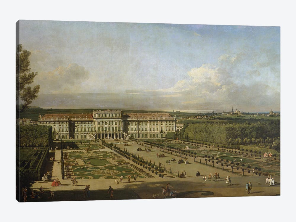 Schonbrunn Palace and gardens, 1759-61 by Bernardo Bellotto 1-piece Canvas Wall Art