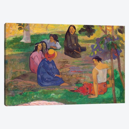 Les Parau Parau , or Conversation, 1891  Canvas Print #BMN10914} by Paul Gauguin Canvas Art