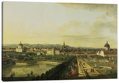 The Belvedere from Gesehen, Vienna Canvas Art Print - Vienna