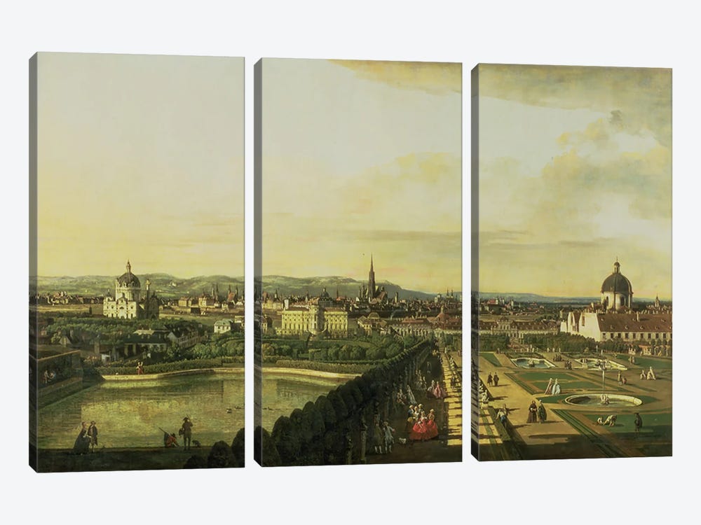 The Belvedere from Gesehen, Vienna 3-piece Art Print