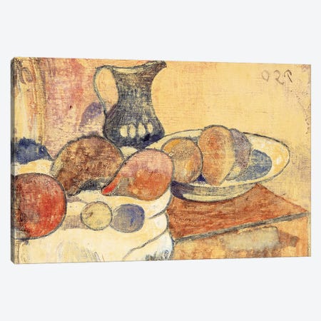Still life with a Pitcher and Fruit Canvas Print #BMN10923} by Paul Gauguin Canvas Art
