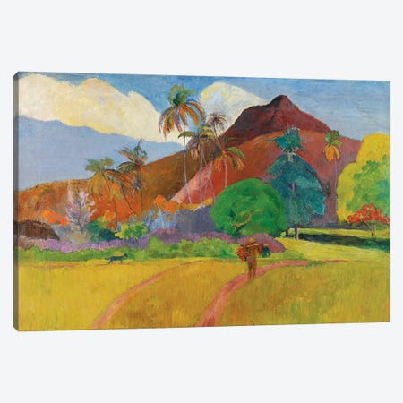 Tahitian Landscape, 1891  Canvas Print #BMN10924} by Paul Gauguin Canvas Print