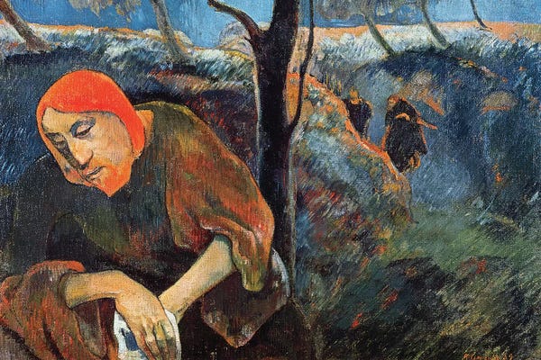Paul Gauguin: The Agony in the Garden of Olives, 1889  by Paul Gauguin