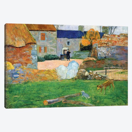 The Blue Roof or Pouldu Farm, 1890  Canvas Print #BMN10926} by Paul Gauguin Canvas Print