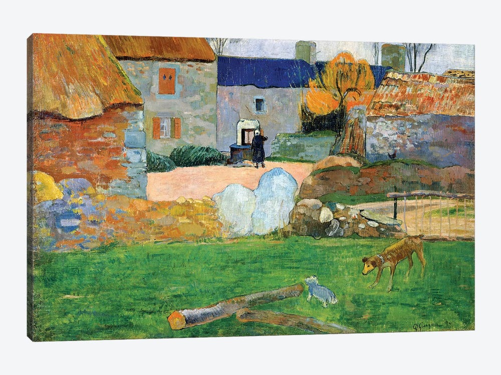 The Blue Roof or Pouldu Farm, 1890  by Paul Gauguin 1-piece Canvas Wall Art