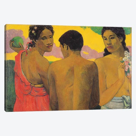 Three Tahitians, 1899 Canvas Print #BMN10928} by Paul Gauguin Canvas Wall Art