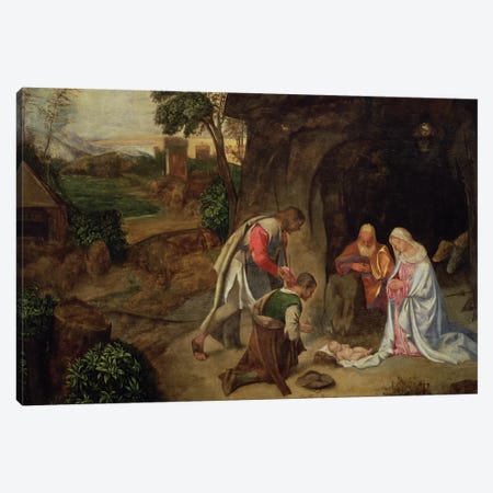 Adoration of the Shepherds, 1510 Canvas Print #BMN1092} by Giorgio Giorgione Canvas Print