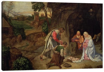 Adoration of the Shepherds, 1510 Canvas Art Print - Nativity Scene Art