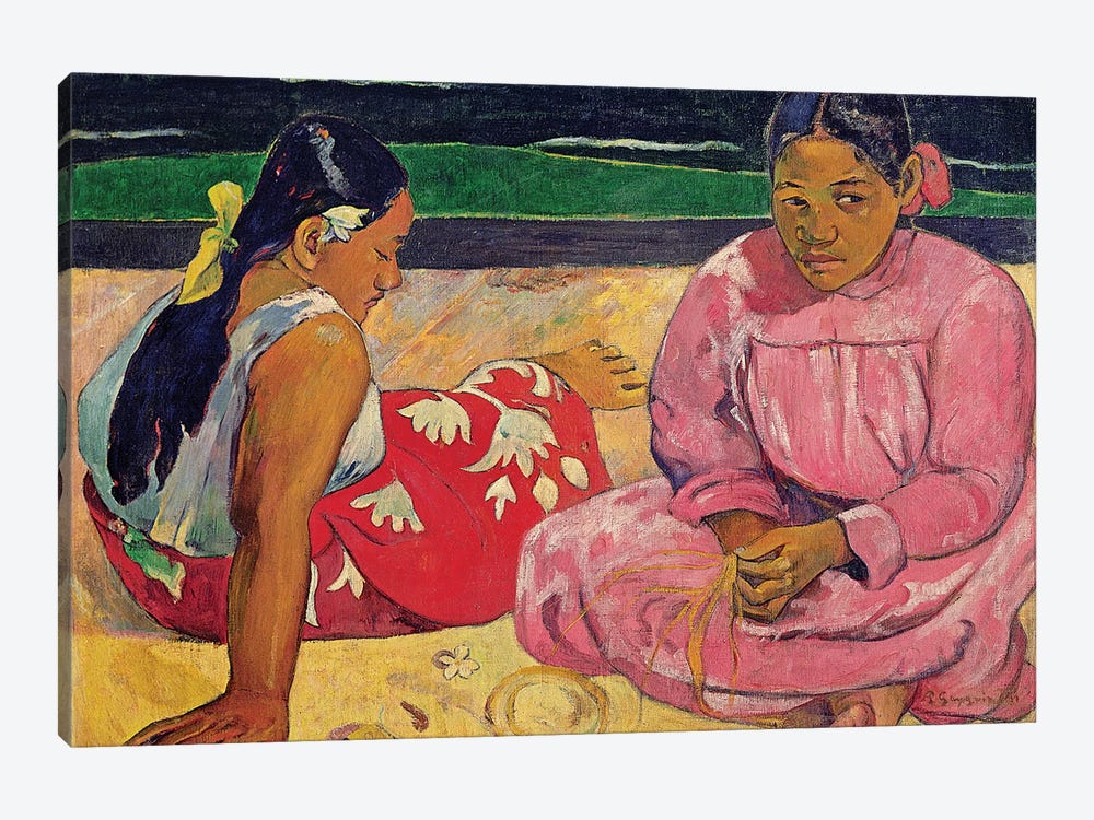 Women of Tahiti, On the Beach, 1891  by Paul Gauguin 1-piece Canvas Art Print