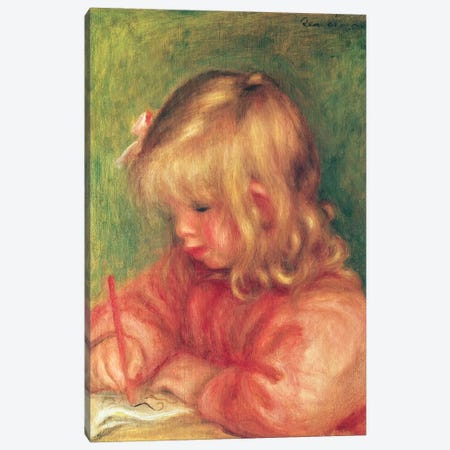 Child Drawing, 1905 Canvas Print #BMN10935} by Pierre-Auguste Renoir Canvas Art