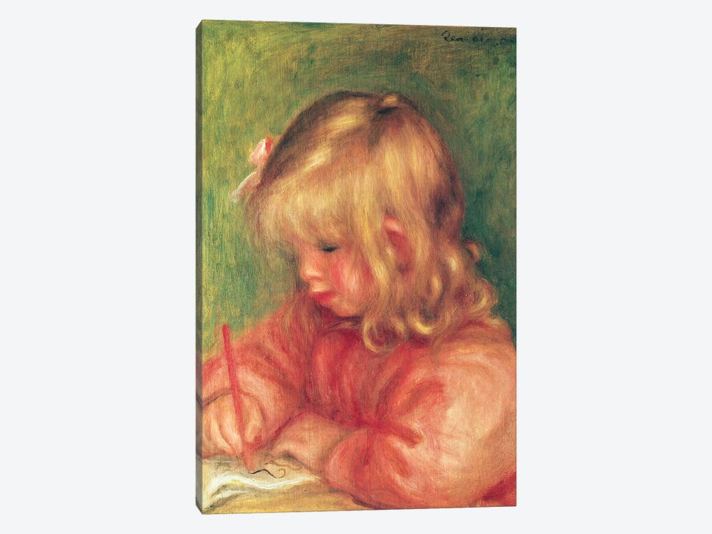 Child Drawing, 1905 by Pierre Auguste Renoir 1-piece Canvas Wall Art