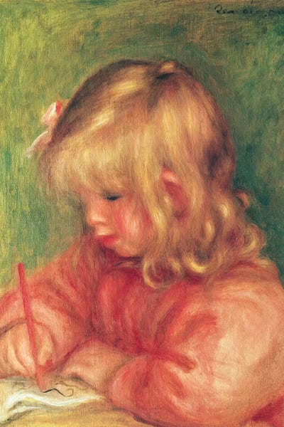 Impressionism: Child Drawing, 1905 by Pierre-Auguste Renoir