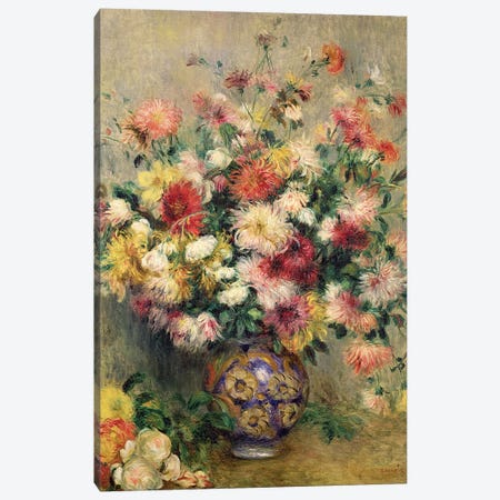 Dahlias  Canvas Print #BMN10938} by Pierre-Auguste Renoir Canvas Art Print