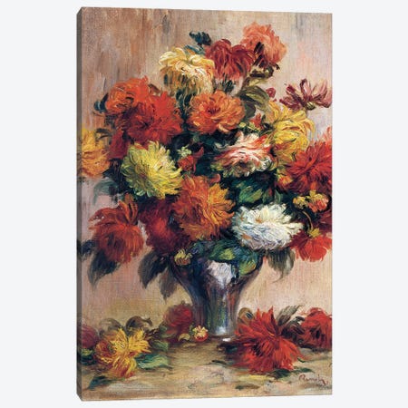 Dahlias Canvas Print #BMN10939} by Pierre-Auguste Renoir Canvas Print