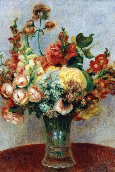 Flowers in a Vase by Pierre-Auguste Renoir canvas print