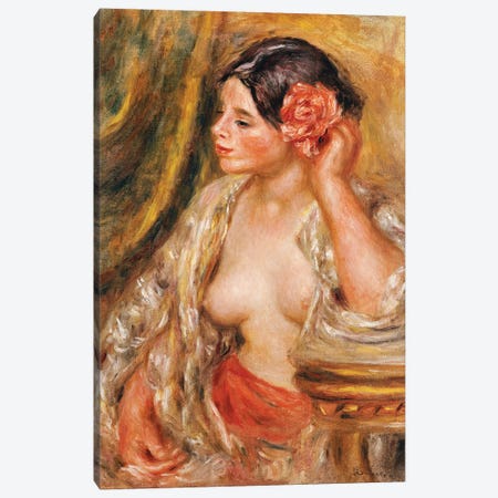 Gabrielle a sa Coiffure, 1910  Canvas Print #BMN10944} by Pierre-Auguste Renoir Canvas Print