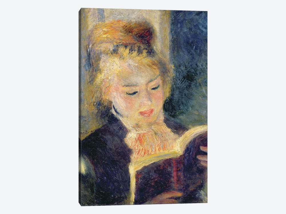 Girl Reading, 1874  by Pierre Auguste Renoir 1-piece Canvas Artwork