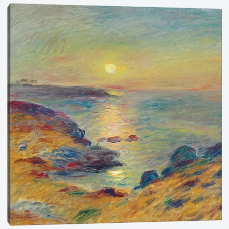 Sunset at Douarnenez, c. 1883  Canvas Print #BMN10948} by Pierre Auguste Renoir Canvas Wall Art