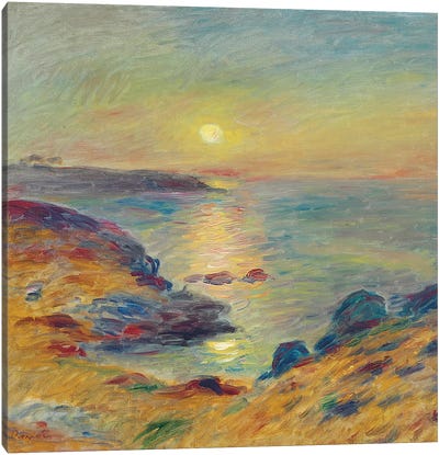 Sunset at Douarnenez, c. 1883  Canvas Art Print - Pierre Auguste Renoir