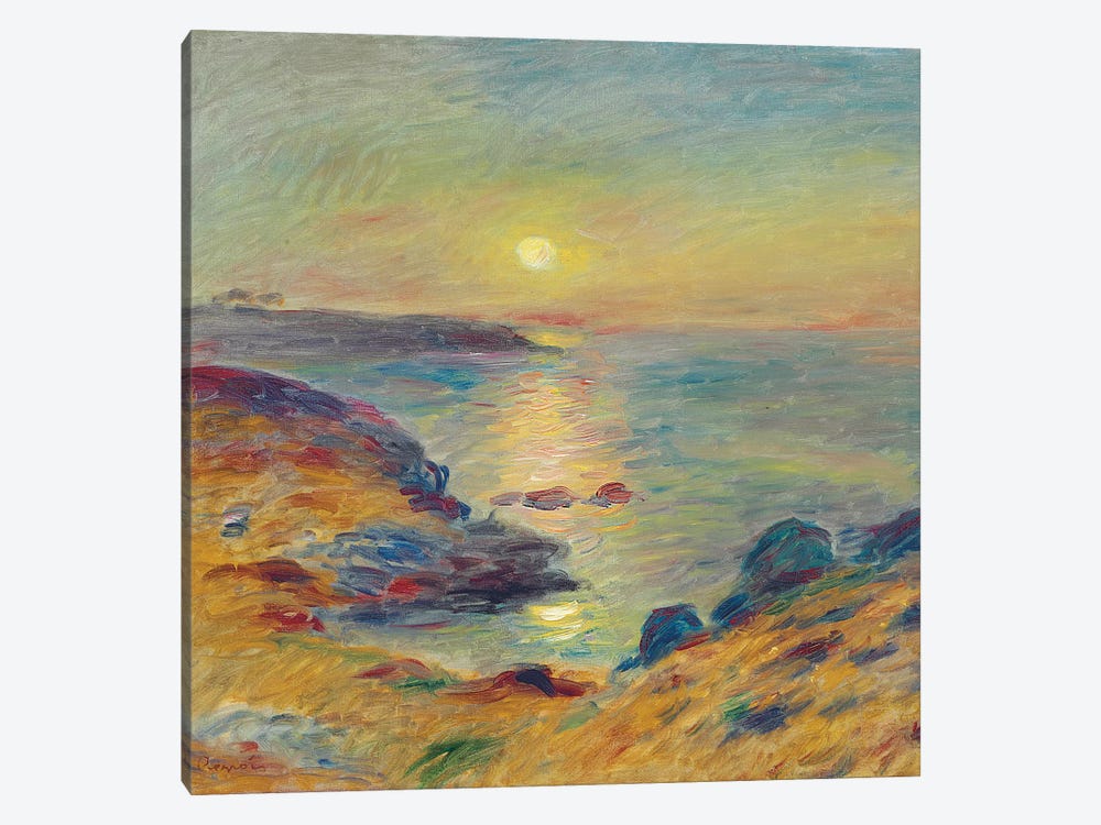 Sunset at Douarnenez, c. 1883  by Pierre Auguste Renoir 1-piece Canvas Artwork