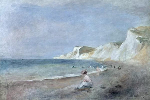 Impressionism: The Beach at Varangeville, c.1880  by Pierre-Auguste Renoir
