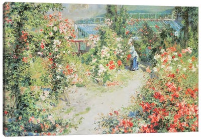 The Conservatory Canvas Art Print - Pierre Auguste Renoir