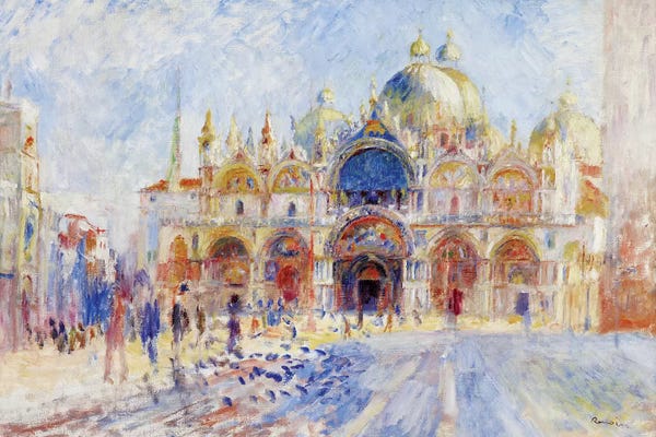 Impressionism: The Piazza San Marco, Venice, 1881  by Pierre-Auguste Renoir