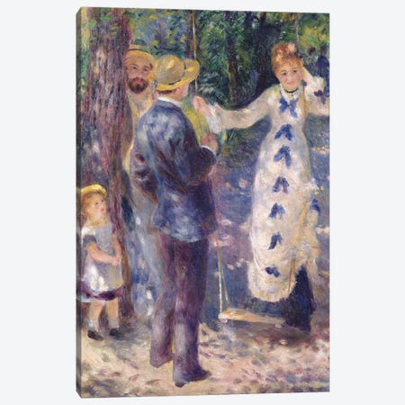 The Swing, 1876  Canvas Print #BMN10962} by Pierre Auguste Renoir Canvas Wall Art