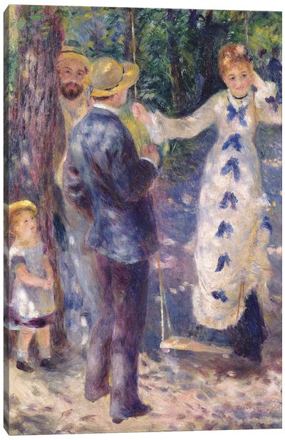 The Swing, 1876  Canvas Art Print - Pierre Auguste Renoir