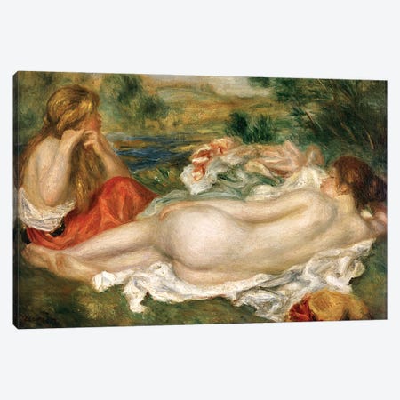 Two Bathers, 1896  Canvas Print #BMN10964} by Pierre-Auguste Renoir Canvas Print