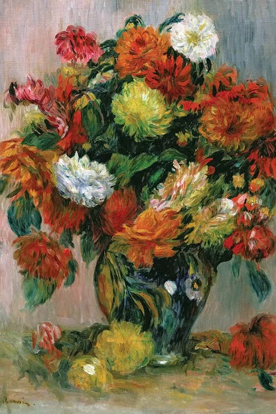 Pierre-Auguste Renoir: Vase of Flowers, c.1884  by Pierre-Auguste Renoir