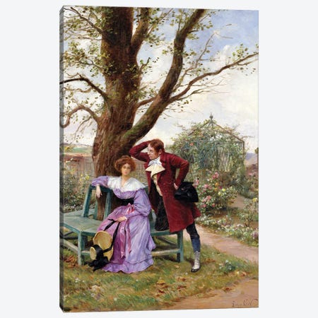 Flirtation Canvas Print #BMN1096} by Georges Jules Auguste Cain Canvas Art
