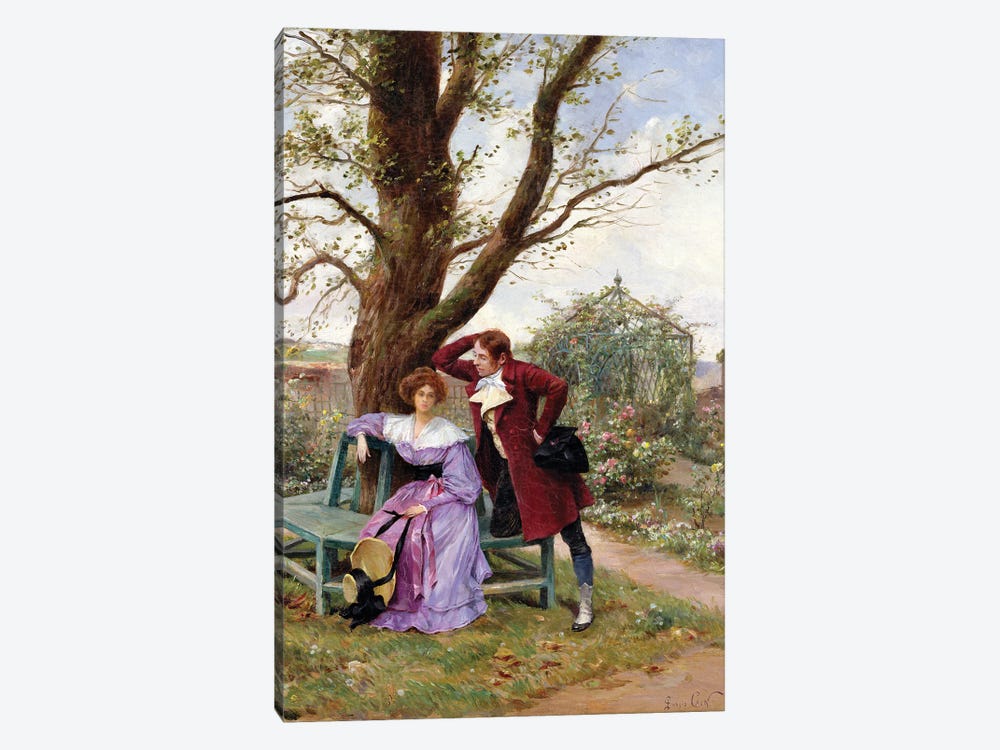Flirtation by Georges Jules Auguste Cain 1-piece Canvas Wall Art