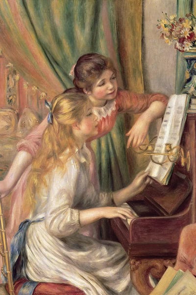 Pianos: Young Girls at the Piano, 1892  by Pierre-Auguste Renoir
