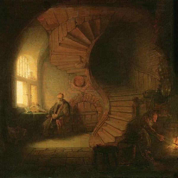 Baroque: Philosopher in Meditation, 1632  by Rembrandt van Rijn