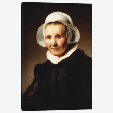 Portrait of a Lady, aged 62, perhaps Aeltje Pietersdr Canvas Print #BMN10984} by Rembrandt van Rijn Art Print