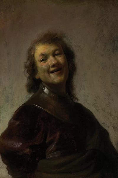 Rembrandt Laughing, c. 1628  by Rembrandt van Rijn canvas print