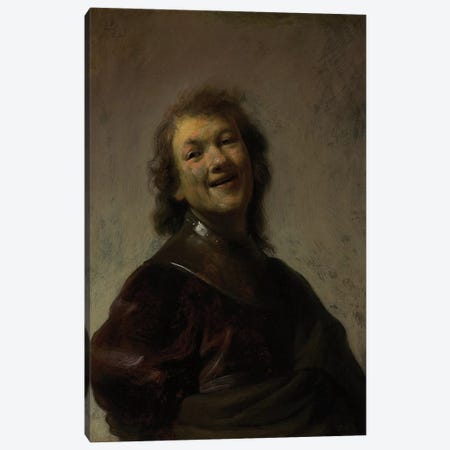 Rembrandt Laughing, c. 1628  Canvas Print #BMN10985} by Rembrandt van Rijn Canvas Print