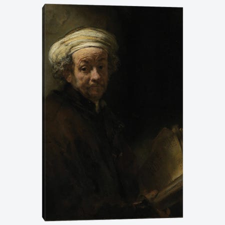 Self portrait as the Apostle Paul, 1661  Canvas Print #BMN10987} by Rembrandt van Rijn Canvas Print